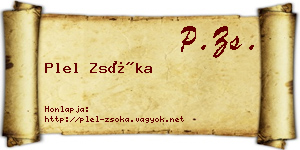 Plel Zsóka névjegykártya